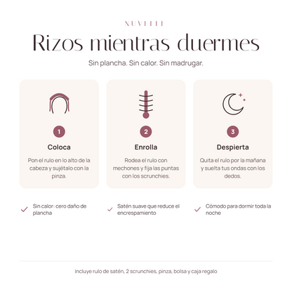 Rulo de satén para rizos sin calor